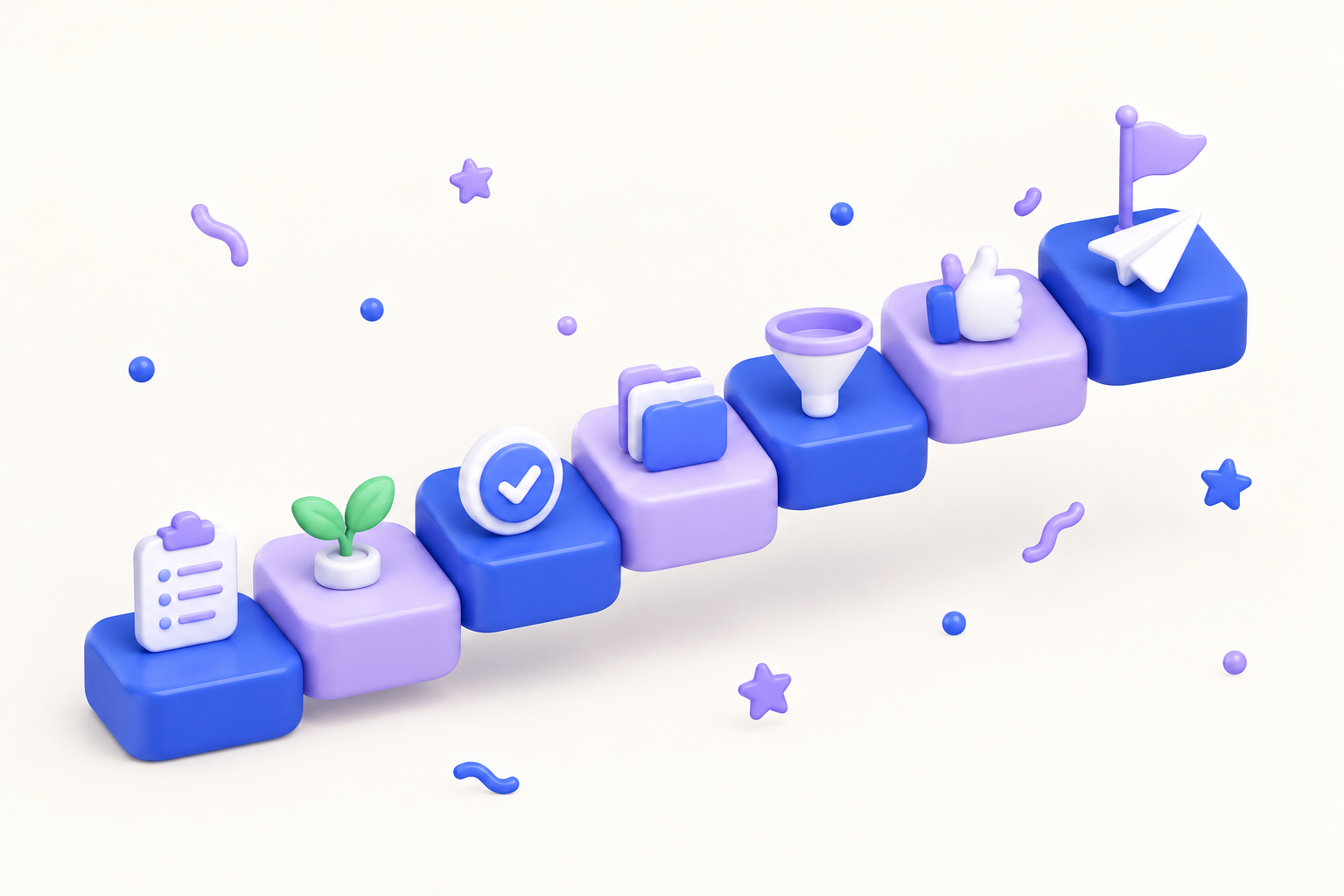 Pastel Staircase to Success